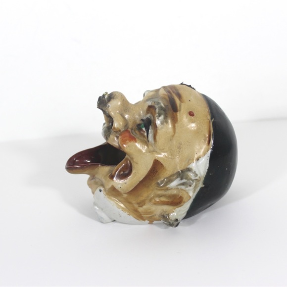 Vintage Humorous Ceramic Ashtray, Drunk with Bee on Nose Man Face Hand Painted - Picture 2 of 8